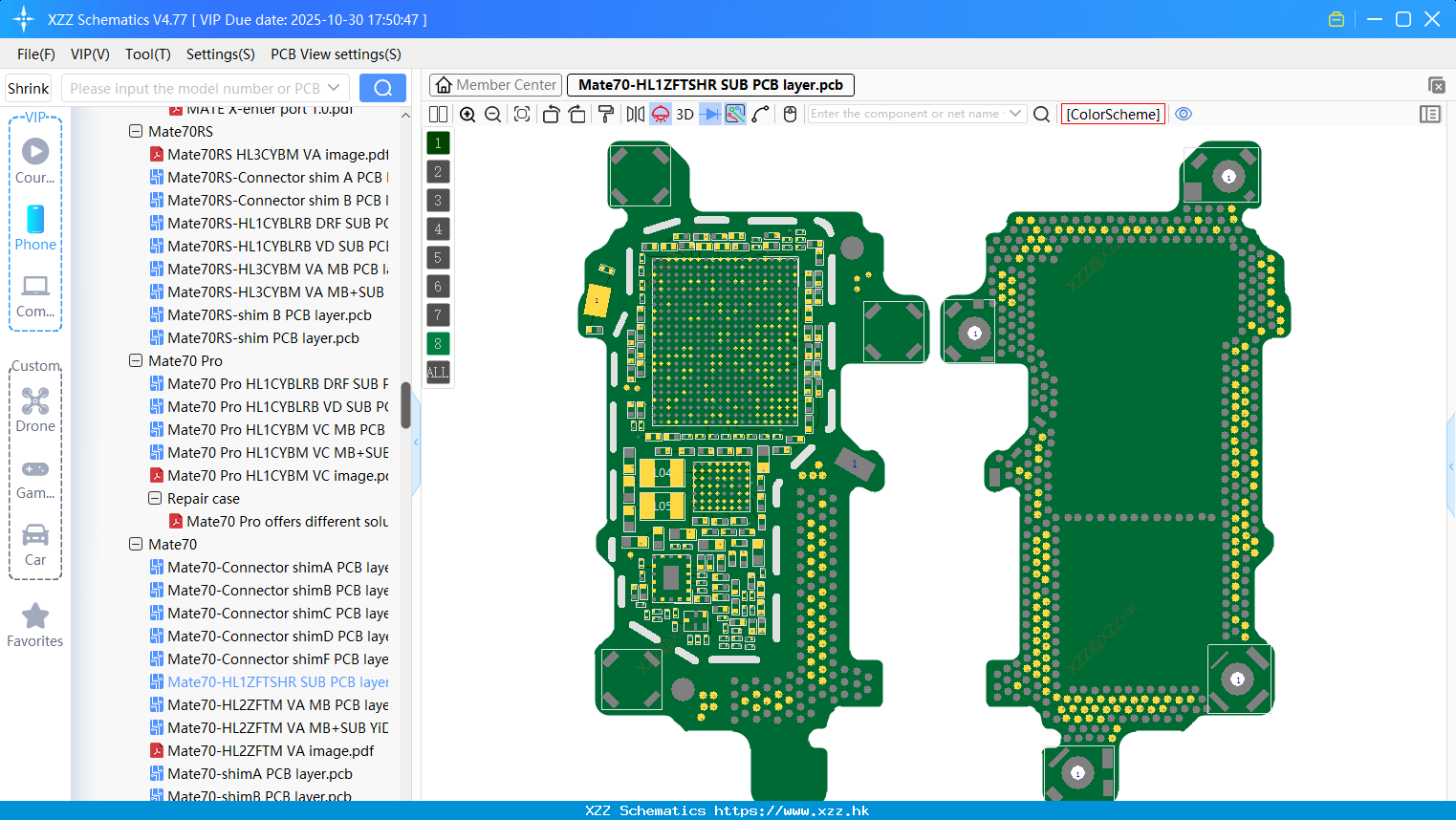 Huawei Mate70-HL1ZFTSHR SUB PCB Layer